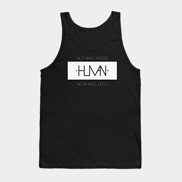 HUMAN Logo (White) Tank Top by HUMAN_Official